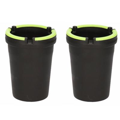 Auto Asbak - Set van 2x stuks - glow in the dark - 11 cm - lichtgevend Auto Asbak - Set van 2x stuks - glow in the dark - 11 cm - lichtgevend