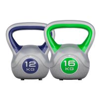 Voordeelset Kettlebells 12 en 16 kg Kunststof Trendy - thumbnail