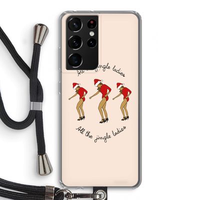 Jingle Ladies: Samsung Galaxy S21 Ultra Transparant Hoesje met koord