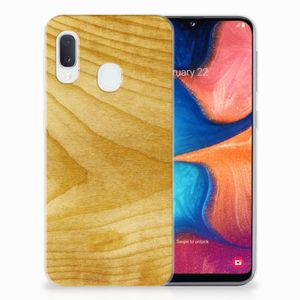 Samsung Galaxy A20e Bumper Hoesje Licht Hout