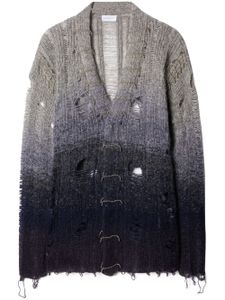 Off-White cardigan à effet usé - Gris