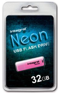 Integral 32GB USB2.0 DRIVE NEON PINK USB flash drive USB Type-A 2.0 Roze