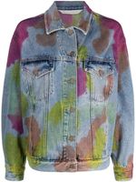 Palm Angels veste en jean à imprimé tie-dye - Bleu - thumbnail