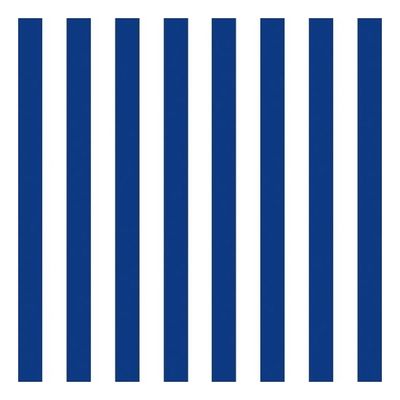 40x Servetten gestreept marineblauw/wit 3-laags