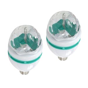 Set van 2x disco lampen/licht Led E27 fitting draaiend/roterend met kleureffecten