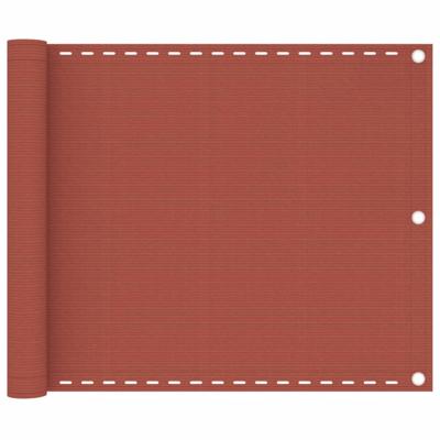 VidaXL Balkonscherm 75x500 cm hdpe terracottakleurig