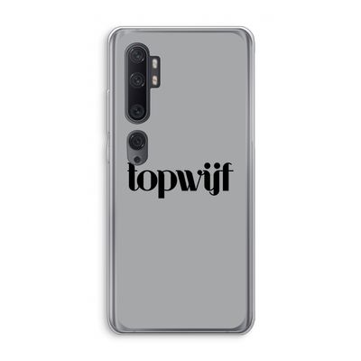 Topwijf Grijs Zwart: Xiaomi Mi Note 10 Transparant Hoesje