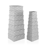 Set van opstapelbare opbergboxen Versa Karton Kat 15 Onderdelen