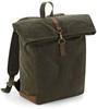 Quadra QD655 Heritage Waxed Canvas Backpack - Olive Green - 30 x 40 x 14 cm