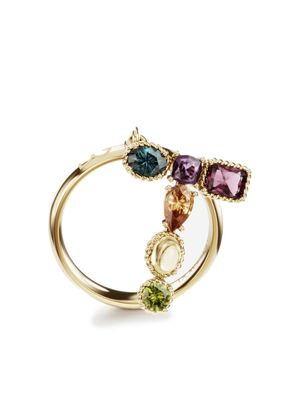 Dolce & Gabbana bague Rainbow Alphabet T en or 18ct