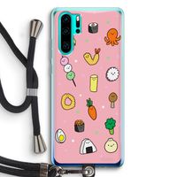 Happy bento friends: Huawei P30 Pro Transparant Hoesje met koord