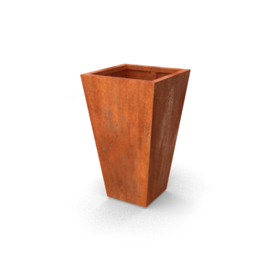 Vaso vaasvormige plantenbakken Cortenstaal Lengte: 600 Breedte: 600 Hoogte: 1000 - Geroba