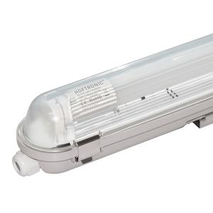 6x LED TL armatuur IP65 120 cm Koppelbaar 3000K incl. 18W LED buis RVS Clips