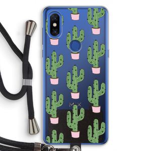 Cactus Lover: Xiaomi Mi Mix 3 Transparant Hoesje met koord
