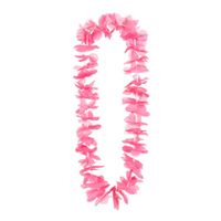 Hawaii krans/slinger - Tropische kleuren roze - Bloemen hals slingers