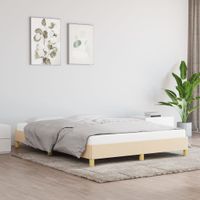 Bedframe stof crmekleurig 140x190 cm - thumbnail