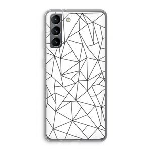Geometrische lijnen zwart: Samsung Galaxy S21 Transparant Hoesje
