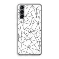 Geometrische lijnen zwart: Samsung Galaxy S21 Transparant Hoesje