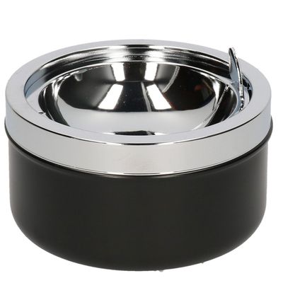 1x Klep/terras asbakken zwart 11 cm