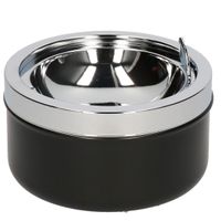 1x Klep/terras asbakken zwart 11 cm