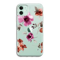 Geschilderde bloemen: iPhone 11 Transparant Hoesje