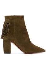 Aquazzura bottines à franges - Vert