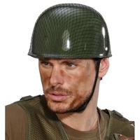 Soldaten verkleed helm - groen - volwassenen - kunststof - legerhelm - army