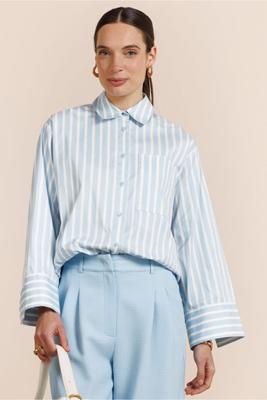 Erin stripe blouse - multi color - 13450