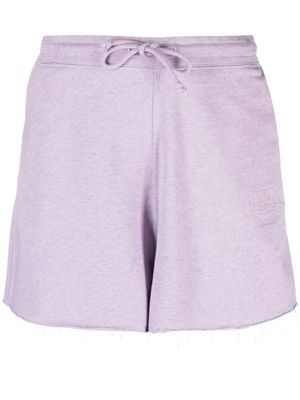 GANNI short en coton biologique à lien de resserrage - Violet