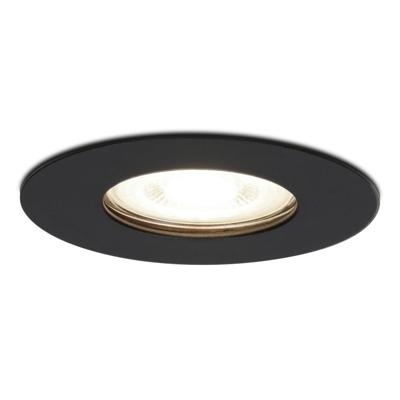 Bari LED inbouwspot - 5 Watt 400 lumen - 4000K neutraal wit - GU10 - Dimbaar - Rond - IP65 waterdicht - zwart - Voor binnen, buiten en badkamer
