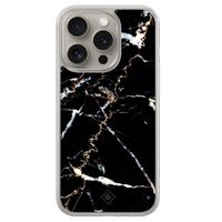 iPhone 15 Pro Max hybride hoesje - Marmer zwart