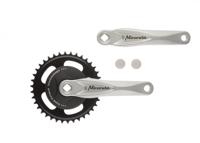 Miranda  alfa 1 crankstel 38t 3/32“ + disc 9.2cm, zwart/zilve