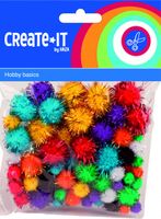 Haza Original knutselset Create It   Pompoms Glitter 78 stuks - thumbnail