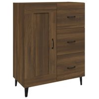 vidaXL Dressoir 69,5x34x90 cm bewerkt hout bruin eikenkleur - thumbnail