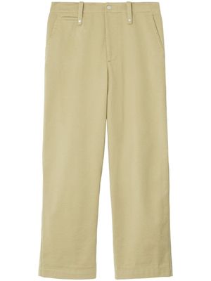 Burberry pantalon en coton à coupe ample - Tons neutres