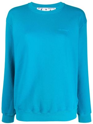 Off-White sweat à rayures Diag - Bleu