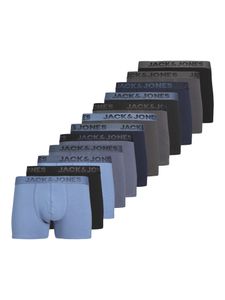 Jack & Jones Jack & Jones Heren Boxershorts Trunks JACSHADE Blauw/Grijs/Zwart 12-Pack