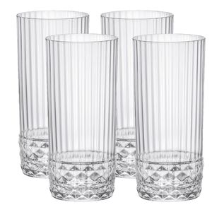 4x Stuks longdrink glazen/waterglazen 490 ml - Longdrinkglazen