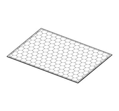 Witte zeshoekige tegel placemat