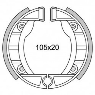 Newfren remsegment gf0152 ciao, si ø105mm voor (gietwiel)