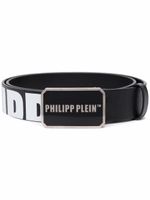 Philipp Plein ceinture à plaque logo - Noir