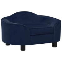 Hondenbank 67x47x36 cm pluche blauw