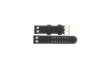 Horlogeband Hamilton H77696793 / H600.776.127 Leder Zwart 22mm
