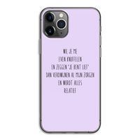Relatief: iPhone 11 Pro Transparant Hoesje