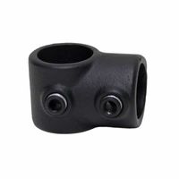 T-klem kort mat zwart structuur steigerbuis met inbusbout steigerbuis Ø 33.7mm