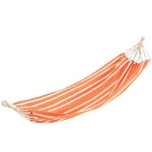 J-Line hangmat Strepen - katoen|polyester - oranje|wit