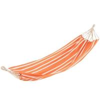 J-Line hangmat Strepen - katoen|polyester - oranje|wit