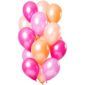 Ballonnen Peachy Pink Metallic Premium - 15 Stuks