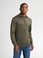 Petrol Knitwear Collar Basic M-3050-kwc207 Trui 6174 Mossy Stone