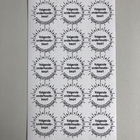 Etiket 30mm - volgende onderhou - 15stuk